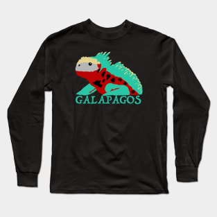 Galapagos Marine Christmas Iguana Long Sleeve T-Shirt